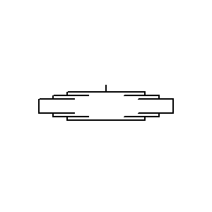 Symbol: silnik przelotowy - DWUSTRONNY TELESKOPOWY