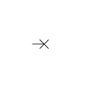 Symbol: połączenie rurowe - PUNKT POŁĄCZENIA DLA ENERGII LUB PRZYRZĄDU POMIAROWEGO W STANIE NIEPODŁĄCZONYM (ZAMKNIĘTY)