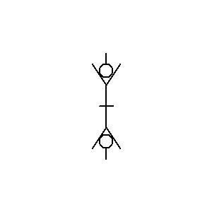 Symbol: połączenie rurowe - SZYBKOZŁĄCZA Z ZAWORAMI JEDNOKIERUNKOWYMI, POŁĄCZONE