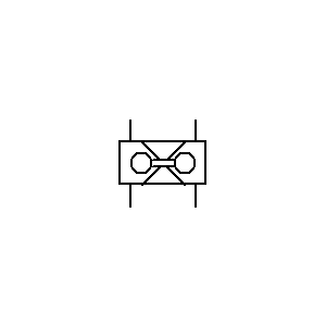 Symbol: zawór ciśnieniowy - DWUSTRONNA BLOKADA HYDRAULICZNA