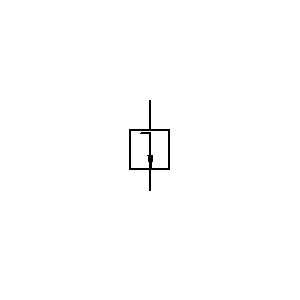 Symbol: zawór ciśnieniowy - OTWARTY ZAWÓR Z JEDNĄ KRAWĘDZIĄ DŁAWIĄCĄ 2