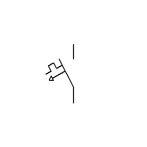 Symbol: wyłączniki (old) - wyłącznik automatyczny - kształt 3