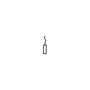 Symbol: gniazda - widełki (wtyczka) z oznaczeniem ruchomego przewodu