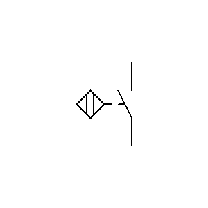 Symbol: inne części - przełącznik zbliżeniowy, styk przełączny