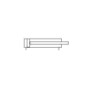 Symbol: schematy pneumatyczne - silnik pneumatyczny dwustronnego działania