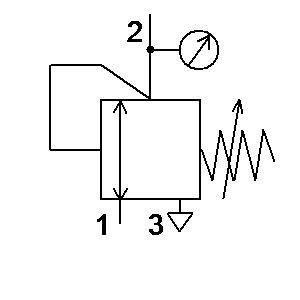 Symbol: schematy pneumatyczne - zawór redukcyjny