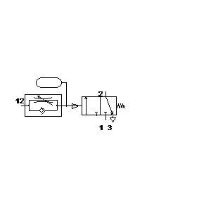 Symbol: schematy pneumatyczne - Wyłącznik czasowy VZ-3