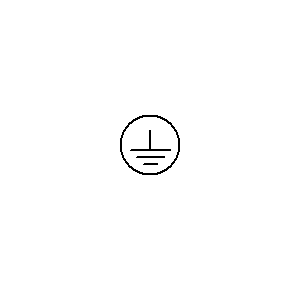 Symbol: elementy konstrukcyjne - uziemienie ochronne