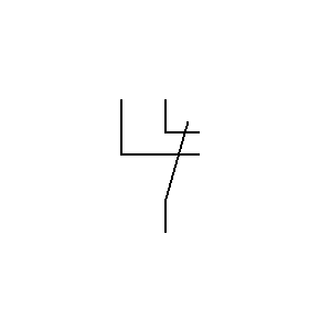 Symbol: przełączanie - podwójny styk przełączający