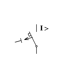 Symbol: przełączanie - Wyłącznik automatyczny jednobiegunowy