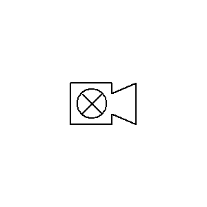 Symbol: sygnalizacja - syrena wewnętrzna z migaczem