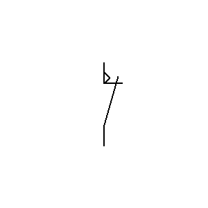 Symbol: styk wyzwalający - Styk przełączający z samopowrotem