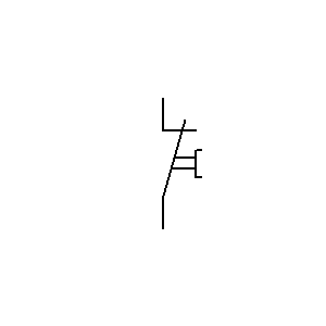 Symbol: styk wyzwalający - styk przełącznika napięcia