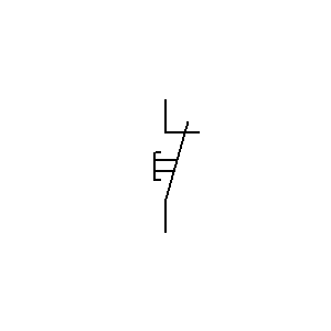 Symbol: styk wyzwalający - styk przełącznika przyciskowego