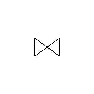 Symbol: zawory - zawór odcinający