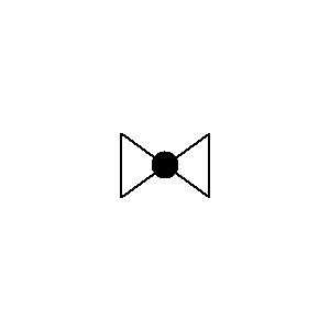 Symbol: zawory - zawór kulowy