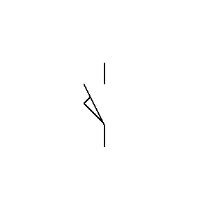 Symbol: styk przełączający - przełącznik pozycji, styk przełączający
