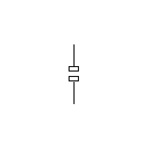 Symbol: protective devices - carbon block, telephone protector block