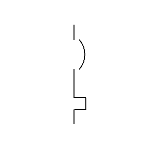 Symbol: circuit breakers - circuit breaker with thermal overload device (form 1)