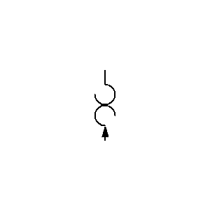 Symbol: switches and contactors - flasher, self-interrupting switch, form 2