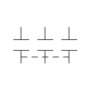Symbol: closing - manually operated contactor 3P