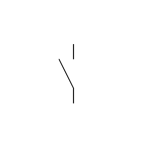 Symbol: styk przełączający - zestyk zwierny