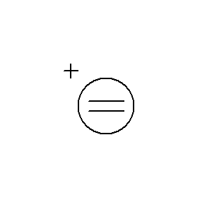Symbol: źródła i wyświetlacze - Źródło napięcia stałego (DC)
