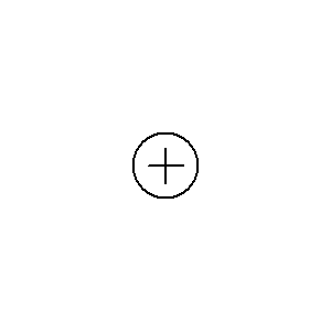 Symbol: części mechaniczne - śruba krzyżowa