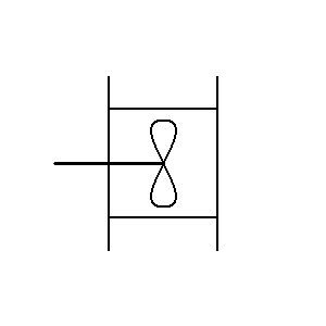 Symbol: sprężarki, pompy, dmuchawy, wentylatory - wentylator osiowy B