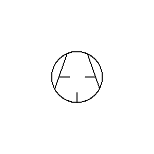 Symbol: sprężarki, pompy, dmuchawy, wentylatory - sprężarka łopatkowa