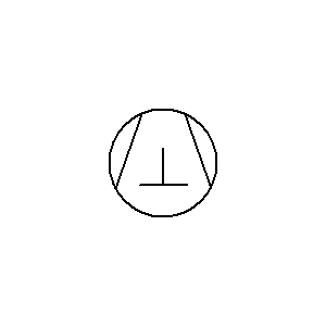 Symbol: sprężarki, pompy, dmuchawy, wentylatory - sprężarka lub pompa tłokowa