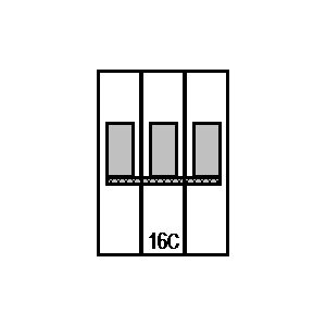 Symbol: wyłączniki automatyczne - LSN16C3p
