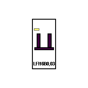 Symbol: wyłącznik - LFI16B1+N_0.03