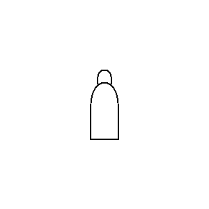 Symbol: naczynia i zbiorniki - pojemnik na gaz