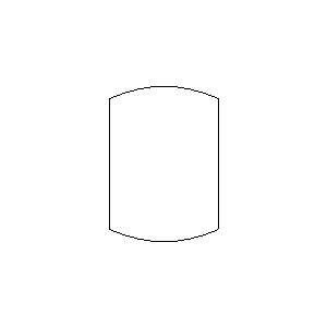 Symbol: naczynia i zbiorniki - naczynie z łukowatym dnem