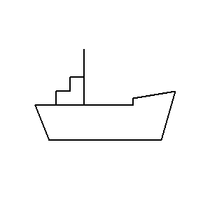 Symbol: urządzenia do podnoszenia i przenoszenia - łódź