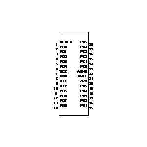 Symbol: us - ATMEGA 328P-PU