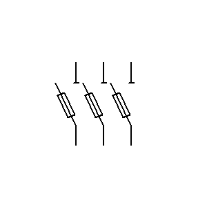 Symbol: odłącznik - Rozłącznik bezpiecznikowy 3P
