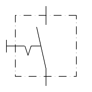 Symbol: make contacts - One Pole Switch