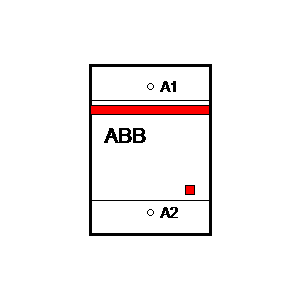 Symbol: inne - Stycznik ABB 4p
