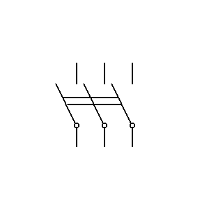 Symbol: przełączniki - Styk przełączający 3P