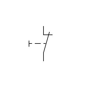 Symbol: styk wyzwalający - ręcznie obsługiwany styk przełączający