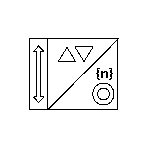 Symbol: sensors - czujnik położenia żaluzji {n} kanał