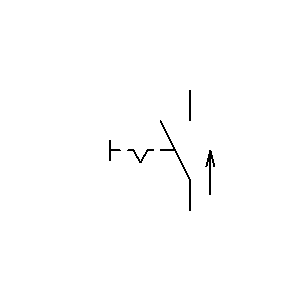 Symbol: styk przełączający - przełącznik obsługiwany ręcznie