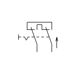 Symbol: styki przełączające - przełącznik krzyżowy