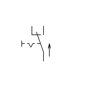 Symbol: styki przełączające - przełącznik