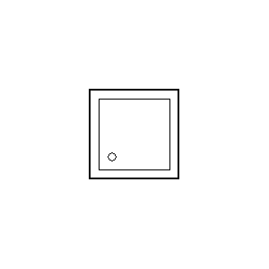 Symbol: plany pięter - Kabina prysznicowa