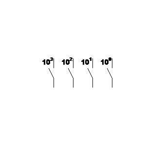 Symbol: licznik impulsów - Komputer impulsowy z wieloma stykami