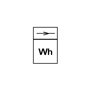 Symbol: licznik watogodzin - licznik watogodzin mierzący energię w jednym kierunku, licznik elektryczny