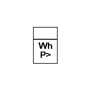 Symbol: licznik watogodzin - przekroczenie limitu licznika watogodzin, licznik elektryczny